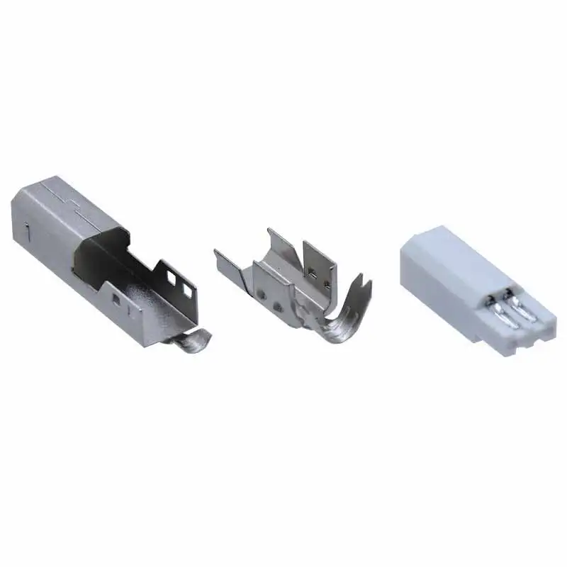 USB B Male Solder Type 3-Piece Center Cable Clamps