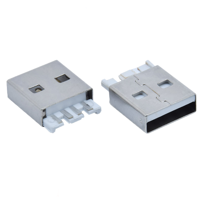 USB 2.0 Type-A Connector Ultra Short Plug 4 Core Solder Cable Charging Port 15.0mm USB-A Male Connector