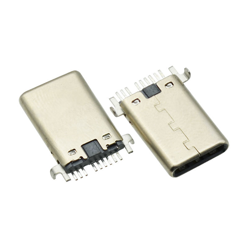 9 Pin USB 2.0 Type C Socket Single Row Male Connector OTG USB C Power Port for USB Flash Drive Adapter
