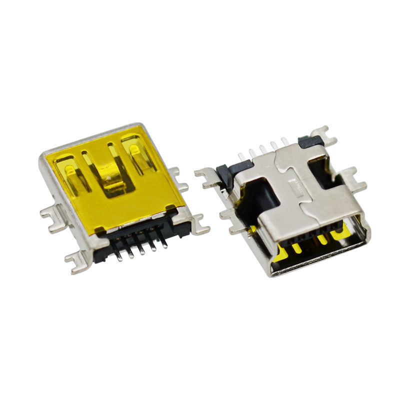 Type A USB 1.1 Mini 5 Pin LCP Phosphor Bronze Gold Plated 1u Female Connector