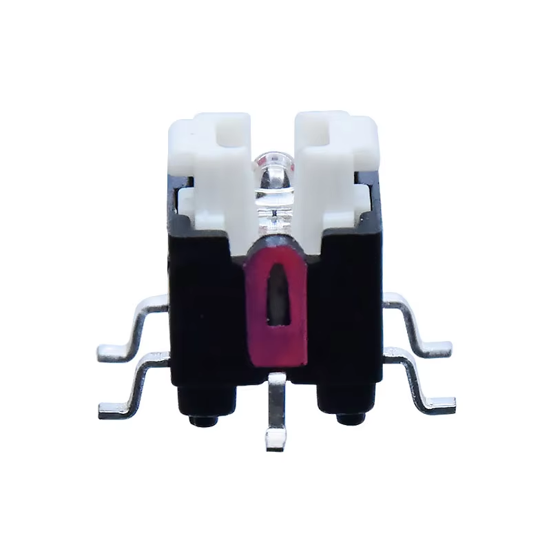 SMT 6 Pin Bent Lead Illuminate Tact Switch 6*7.2*7.7mm SMD Customizable LED Tactile Switch