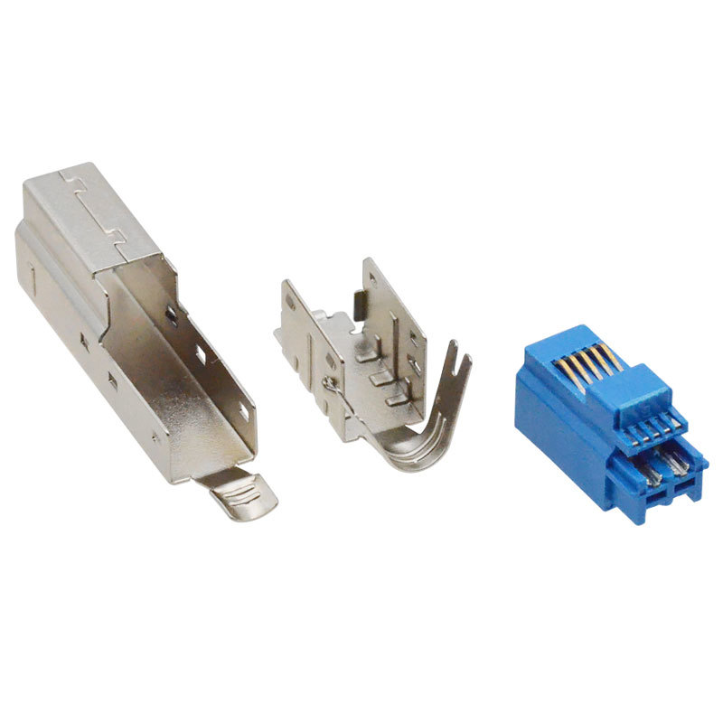 3-Piece USB 3.0 Connector Type B Charging Data Transfer Plug Male Connector for Printer Cable