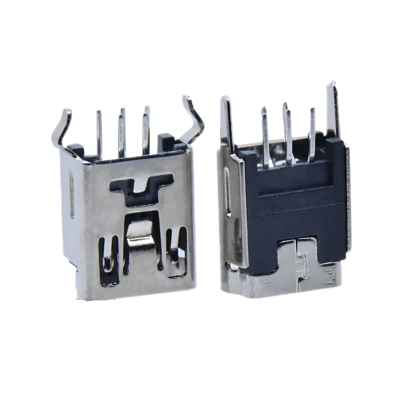 Mini 5 Pin Vertical Connector USB Type B 180 Degree Socket DIP Female Connector