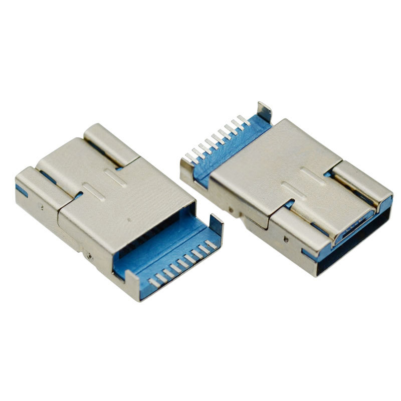 USB Type A Micro 9 Pin Male Connector Straight and Bent Pin Sunk Board USB 3.0 Adapter for Conversion