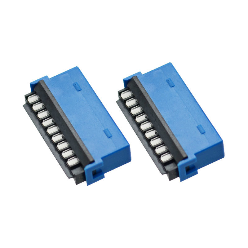 19 Pin USB 3.0 IDC Socket Solder Cable Port USB 3.0 Terminal Jack Female Connector for Data Transfer