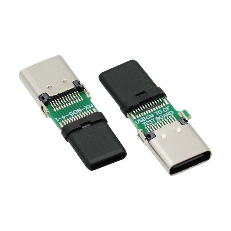 Type C 24 Pin All Plastic Male Connector to Type-C Female 3.0 Adapter