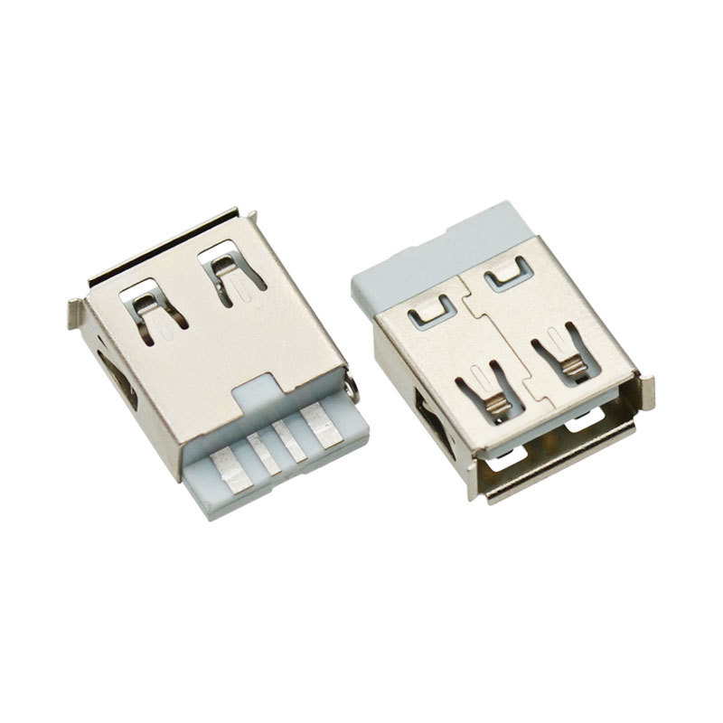 USB Type A 2.0 Port Salt Spray 24H Wide Pad 4 Core USB A PBT Welding Charging Female Connector