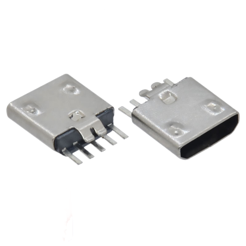 USB 2.0 Micro Socket 5 Pin Charging Port PCB SMT Female Connector