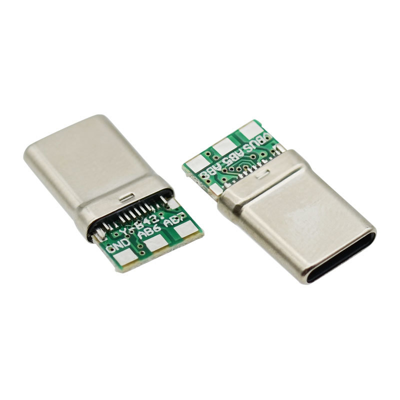 Best Selling 16 Pin USB Type C Socket AB5/AB6/AB7/AB8 Male Connector for Headphone Plugs,headphone jack male to usb c female