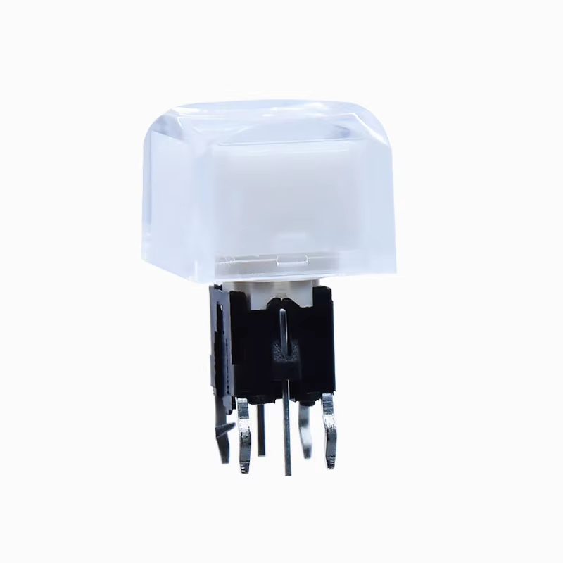 Illuminated Tact Switches 6 X 9 Vertical 6*9*17 LED Tactile Switch with Key Caps 6 Pin RGB Push Button Switch with Light