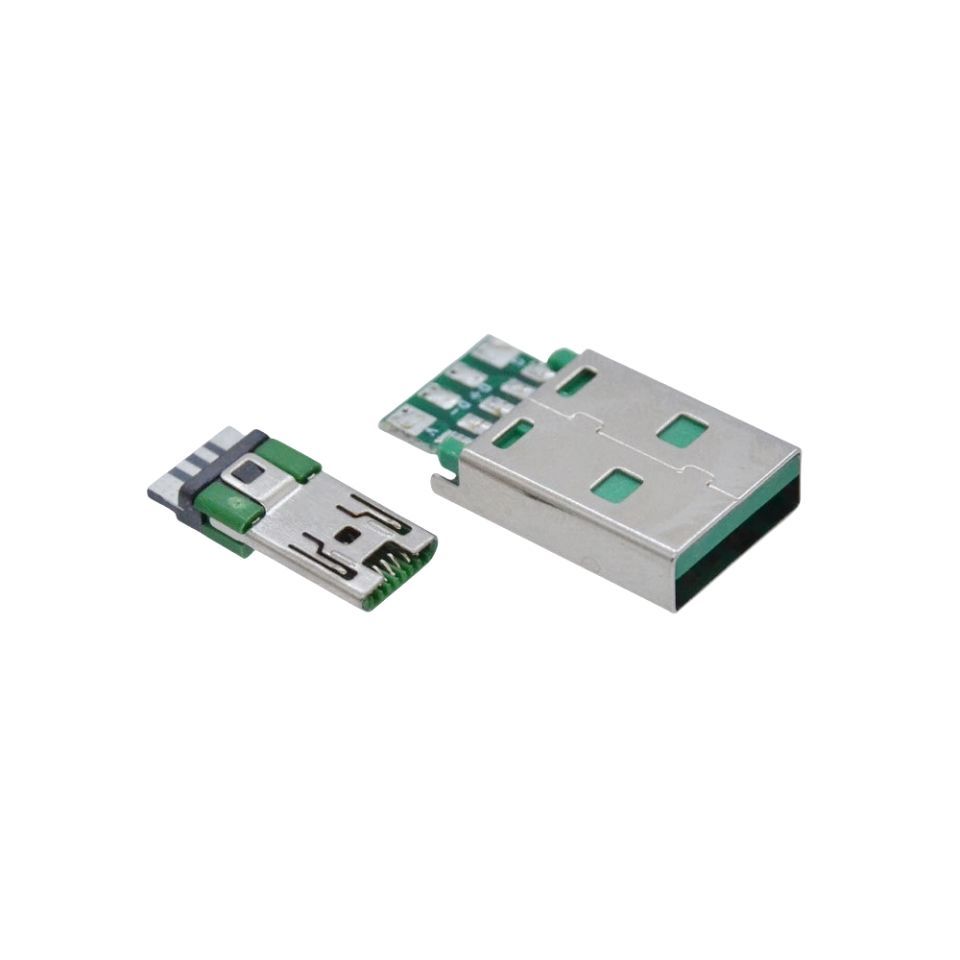 High Quality Type A Micro Connector 7 Pin Male Plug 4 Pad Wide Design High Current Soldering Charging Socket