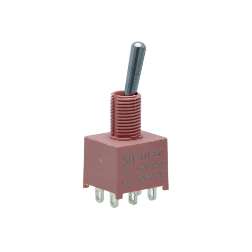 SH NE812 Series ON-OFF-ON Toggle Switch 6 Pin 3 Position Self-locking/Momentary Toggle Switch
