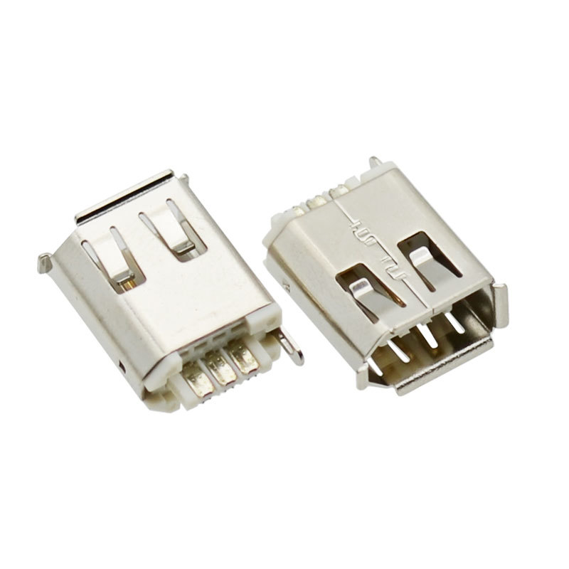USB Type C Socket Dual Row Solder 6 Pin Plug 180 Degree USB 2.0 Female Connector