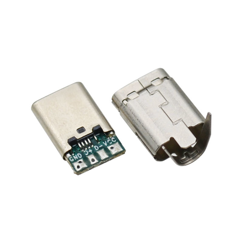 USB 2.0 Shield Cover for 14.0mm Type C Male Connector Tinplate Shell USB C Jack Plug Shield Cover Shell