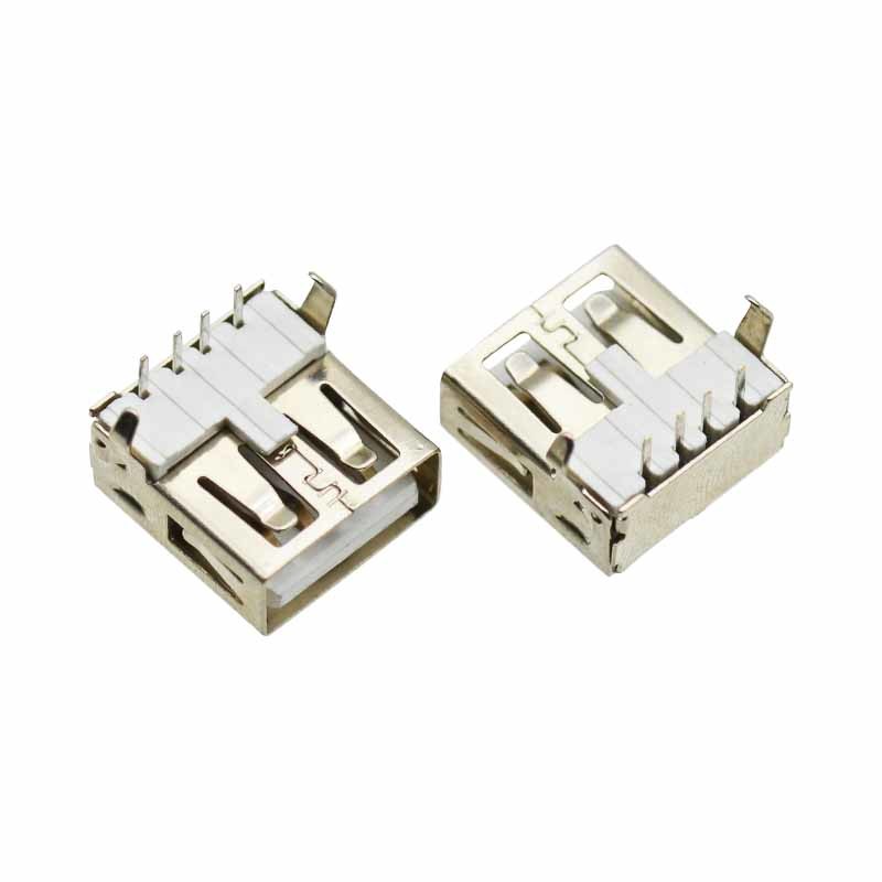 USB 2.0 Type-A Socket 90 Degree Charging Female Connector for Computer Port