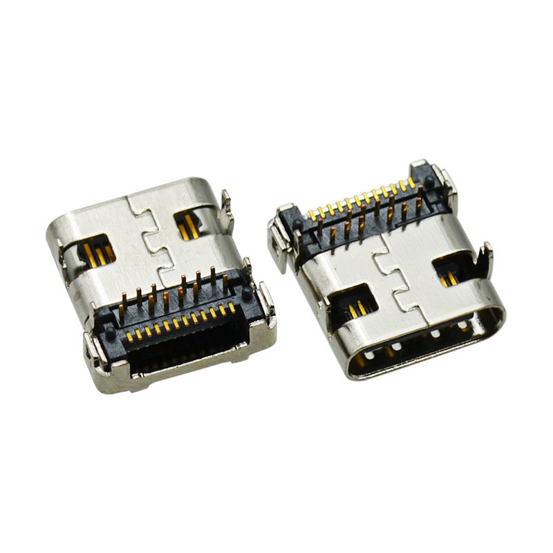 SMD USB 3.1 Type C Socket 24 Pin DIP SMT USB C 9.87mm Fast Charging Port Wire PCB Female Connector