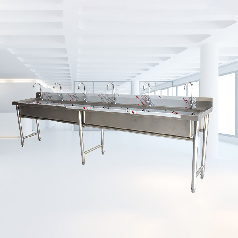 Stainless steel long sink for school & workshop