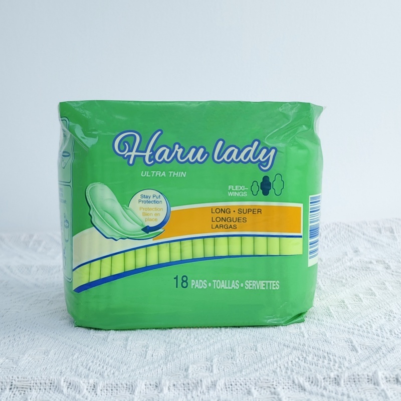 100 Organic Cotton Menstrual Feminine Hygiene Period Lady Napkin Sanitary Pad for Women Soft White OEM