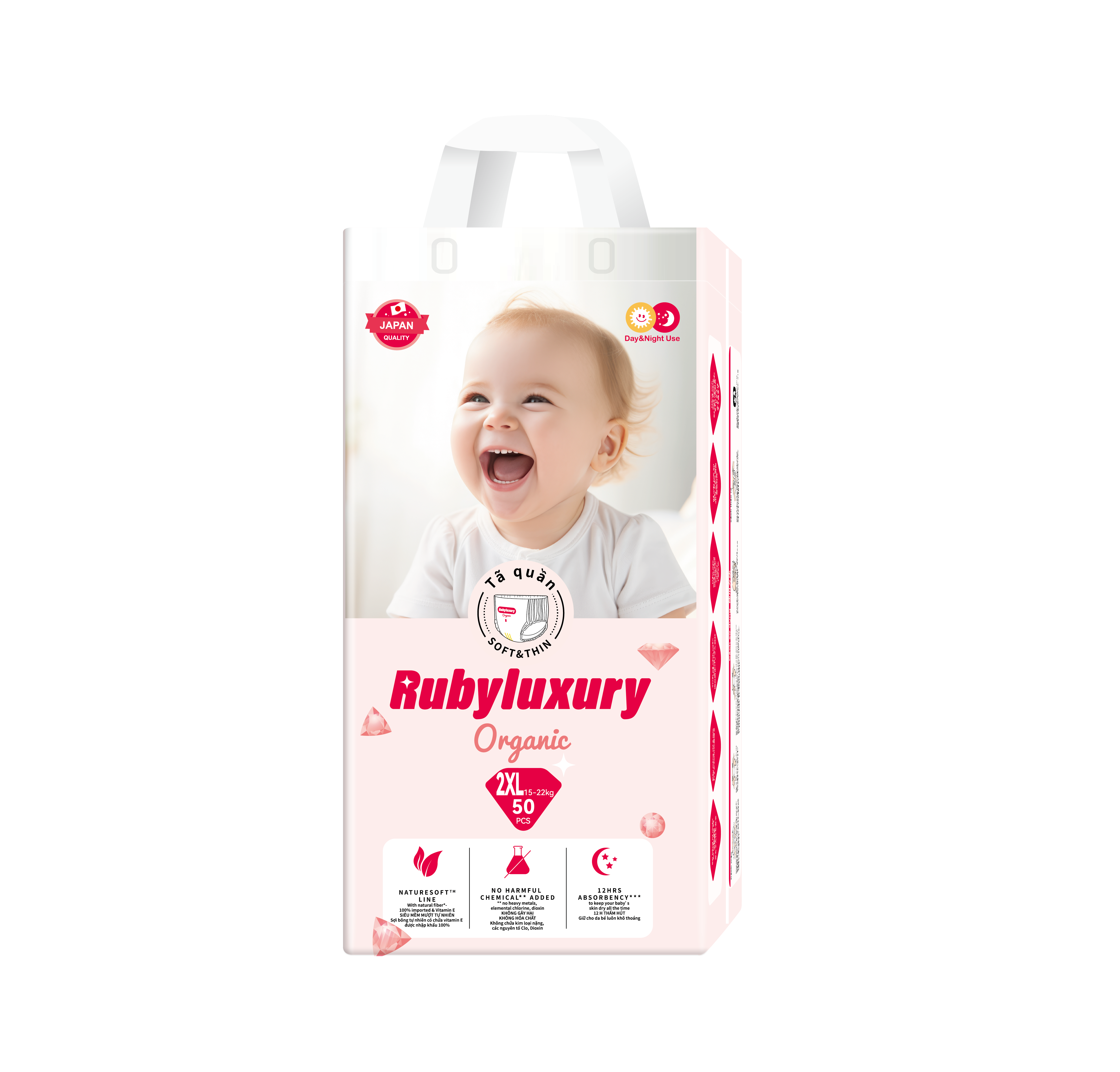 wholesale Rubyluxury Diaper pants with leak guard private label disposable baby diapers pants manufacturer in 2025