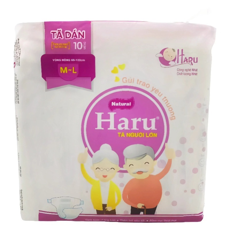 Haru Adult Diapers Private Label Factory elderly incontinence soft breathable adult diapers Disposable adult diapers