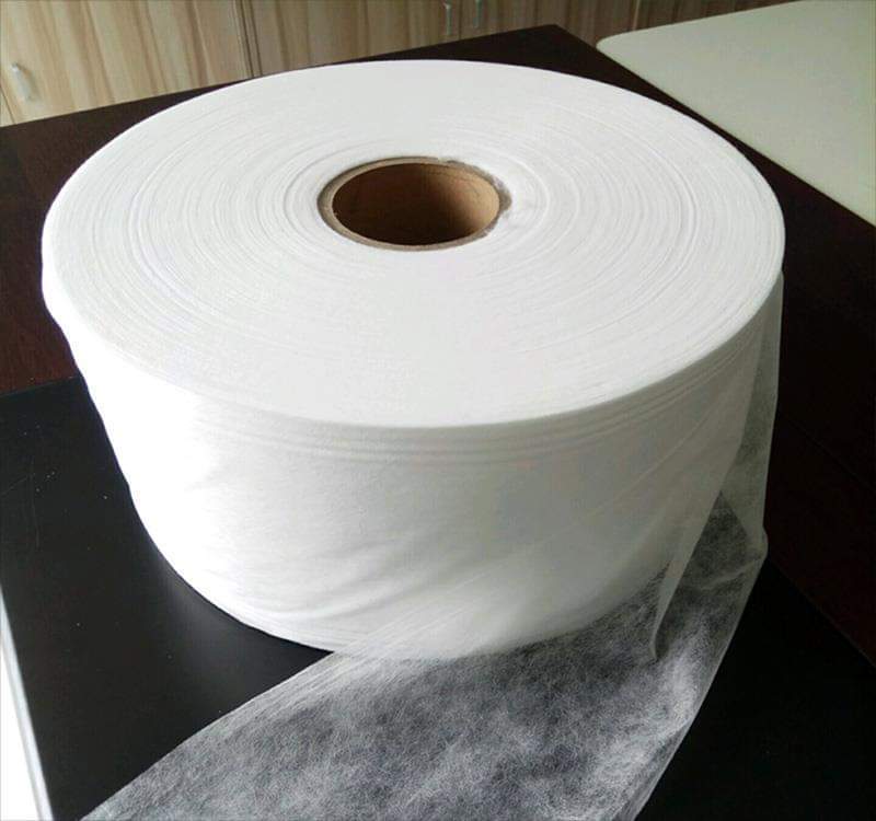 Hygiene Product Raw Materials Whitening Plain Sanitary Diaper Super Soft Topsheet Material Hot Air Through Non-Woven Fabric