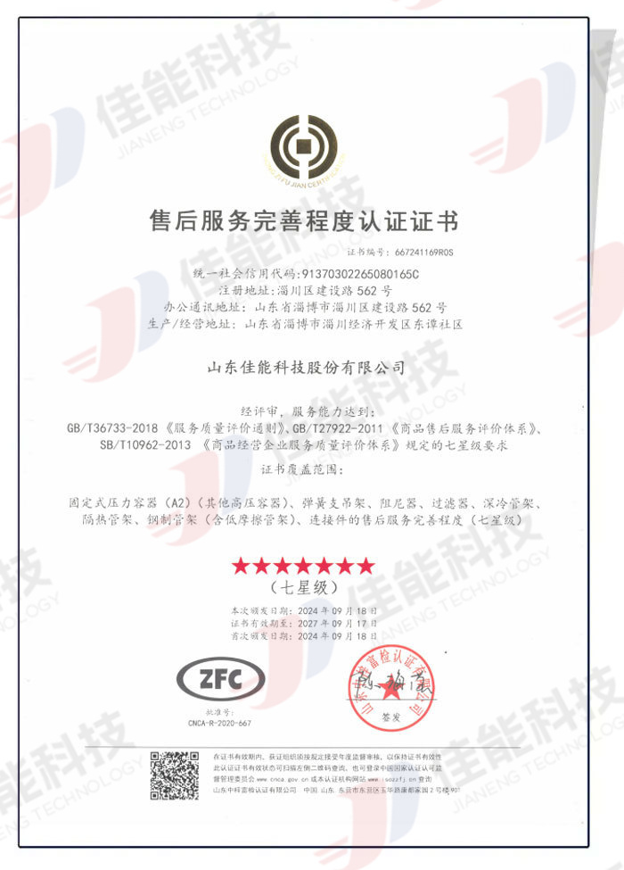 Certificate of Completion of After sales Service Certification Certificate of Completion of After sales Service Certification
