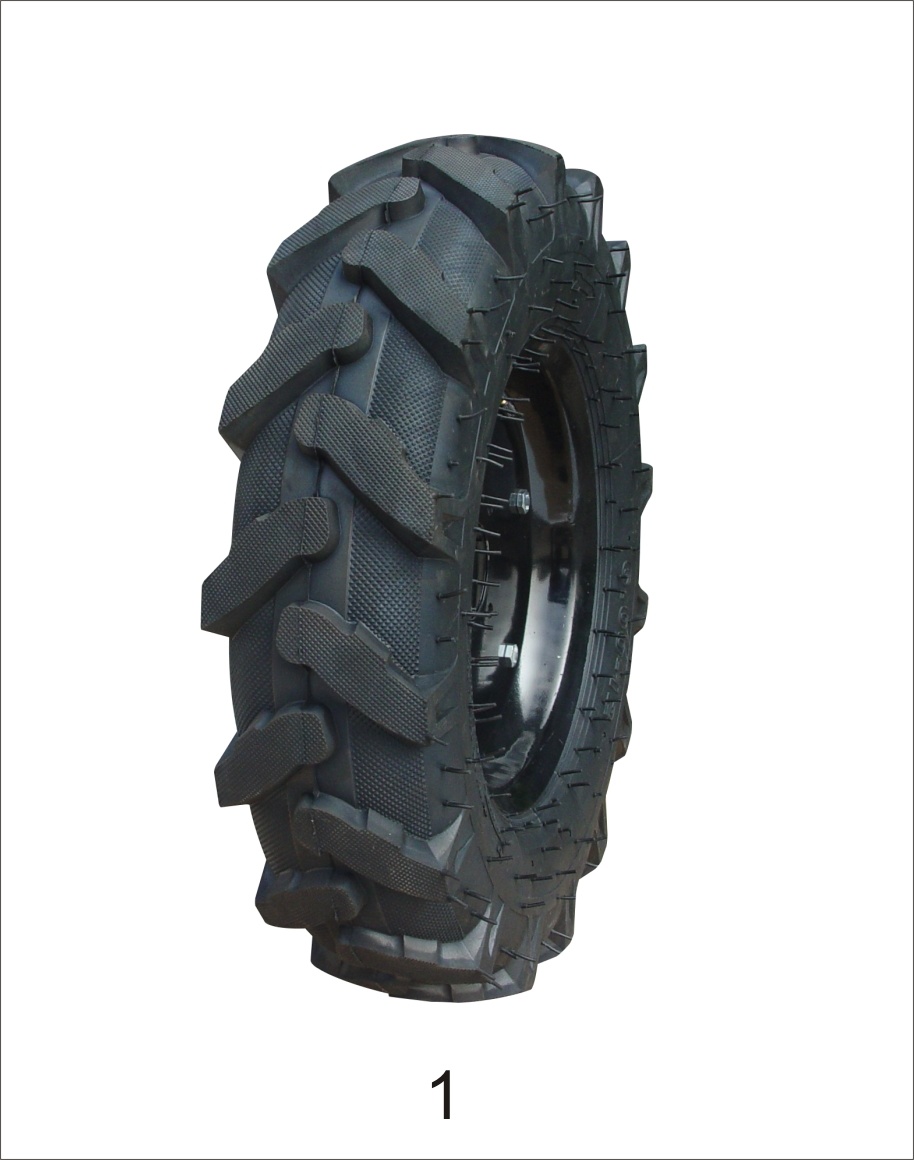 (6.00-12)Wide tooth block pattern micro cultivator wheel.