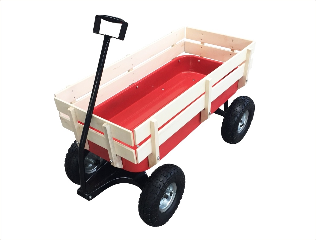 Large capacity portable poly dump cart, suitable for camping, gardening and outdoor activities (10ʺ×3.5ʺ pneumatic wheels)