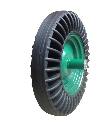 (16 ʺ× 4.00-8) abrasion resistant antiskid solid wheel.