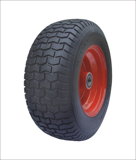 PU herringbone tread silent and wear resistant wheels.