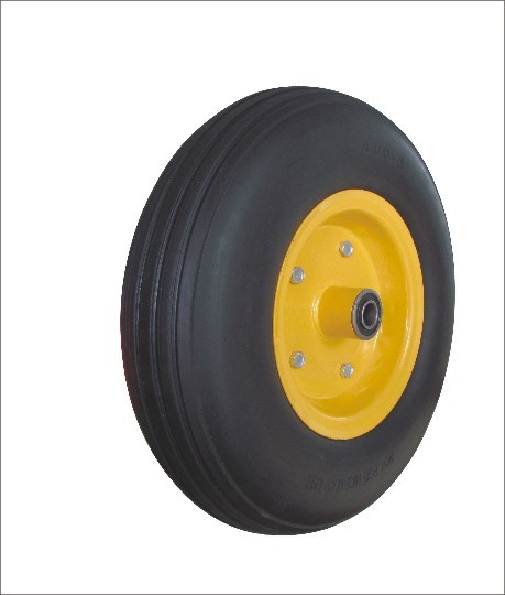 (13ʺ×4.00-6)Wear resistant industrial wheels, PU tires for general purpose equipment handling.