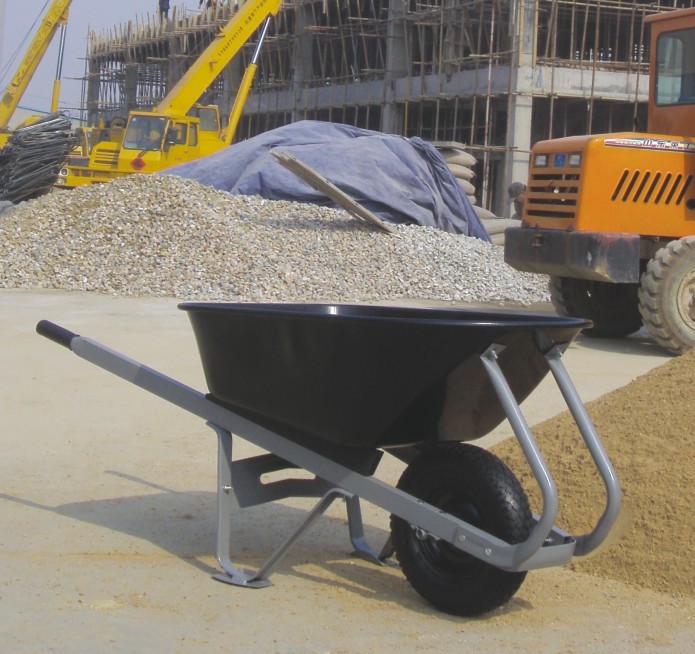 WB7811 Heavy Duty Wheelbarrow High Quality 90L for Home Garden Yard Construction