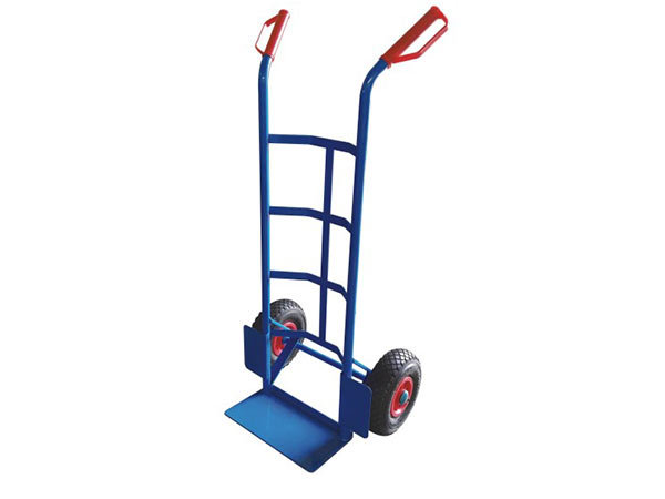 Lightweight and easy-to-operate hand trolley (10"× 3.5"pneumatic tyre)