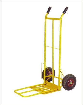 Hand trolley with wide toe plates and high load - bearing capacity(10"×3.5"pneumatic tyre)