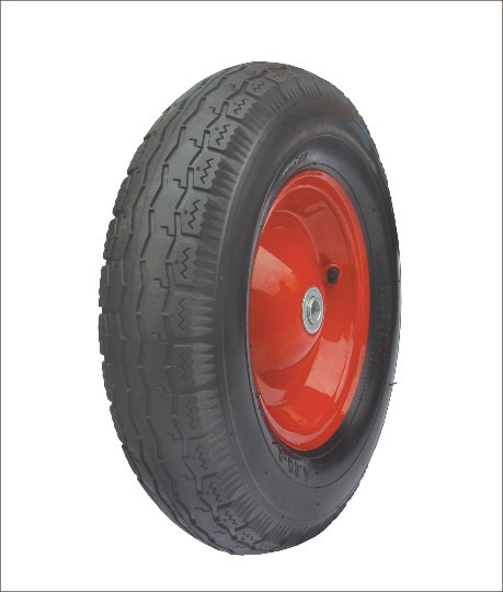 Large-sized anti-slip and sturdy inflatable wheels.