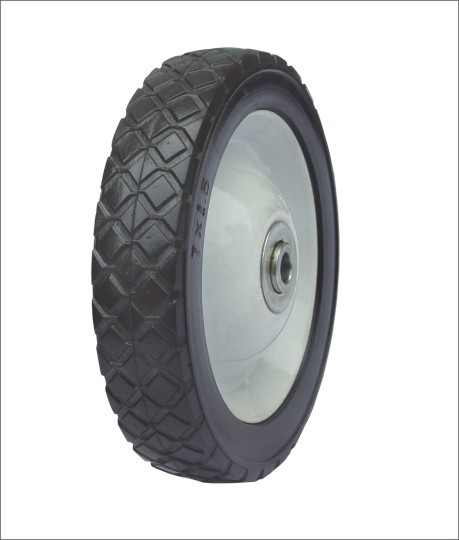 (7ʺ×1.75ʺ/8ʺ×1.75ʺ)Diamond patterned ,wear resistant and maintenance free solid wheels.