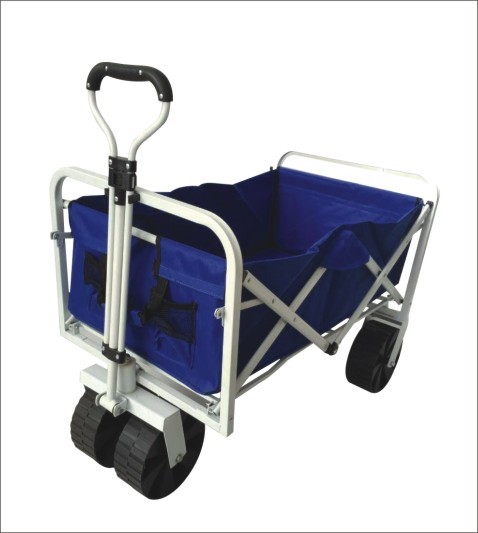 Outdoor folding wagon, suitable for outdoor scenarios such as camping, beach, park (8ʺ×3ʺ PU wheels)