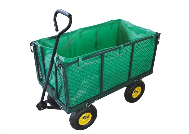 Multifunctional and large-capacity tool mesh cart, suitable for gardens, picnics and outdoor use(3.50-4 pneumatic wheels)
