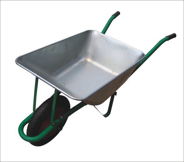 WB2200 58L Heavy Duty Wheelbarrow, Trolley for Garden Construction Building, with Pneumatic Wheel