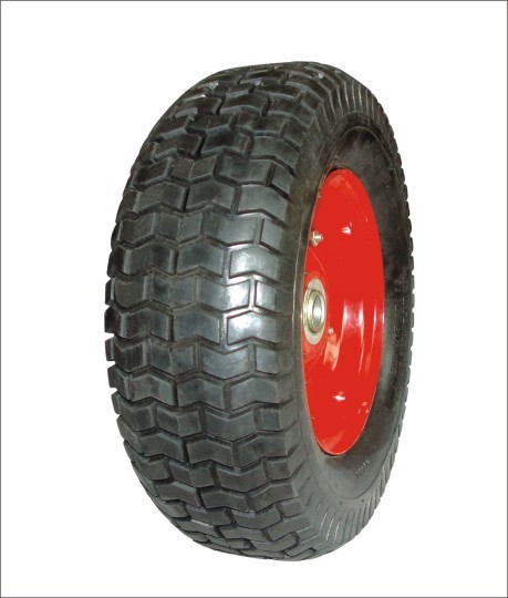 Large sized, wear resistant and sturdy inflatable tires.