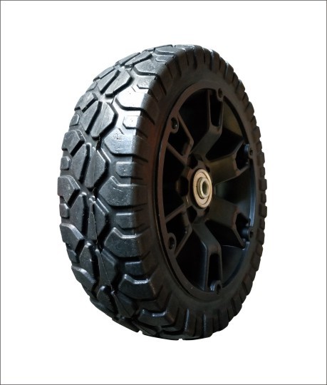 (10ʺinch)PU block pattern tyre，wear resistant outdoor handling vehicle wheel.