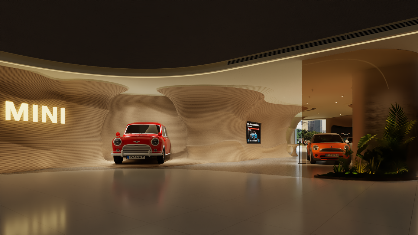 3D Printing Desert-Style Curved Wall In BMW Shop