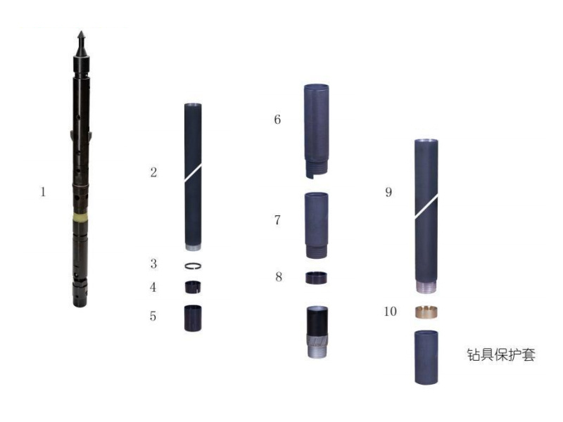 Taladro de doble tubo con núcleo de cuerda uno JS76