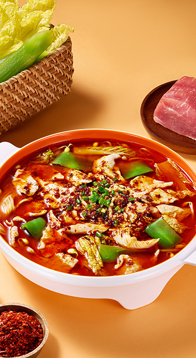 Boiled Pork Slices with Chili Oil
