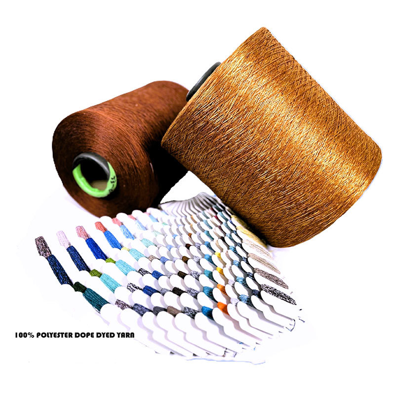 100% POLYESTER DOPE DYED YARN