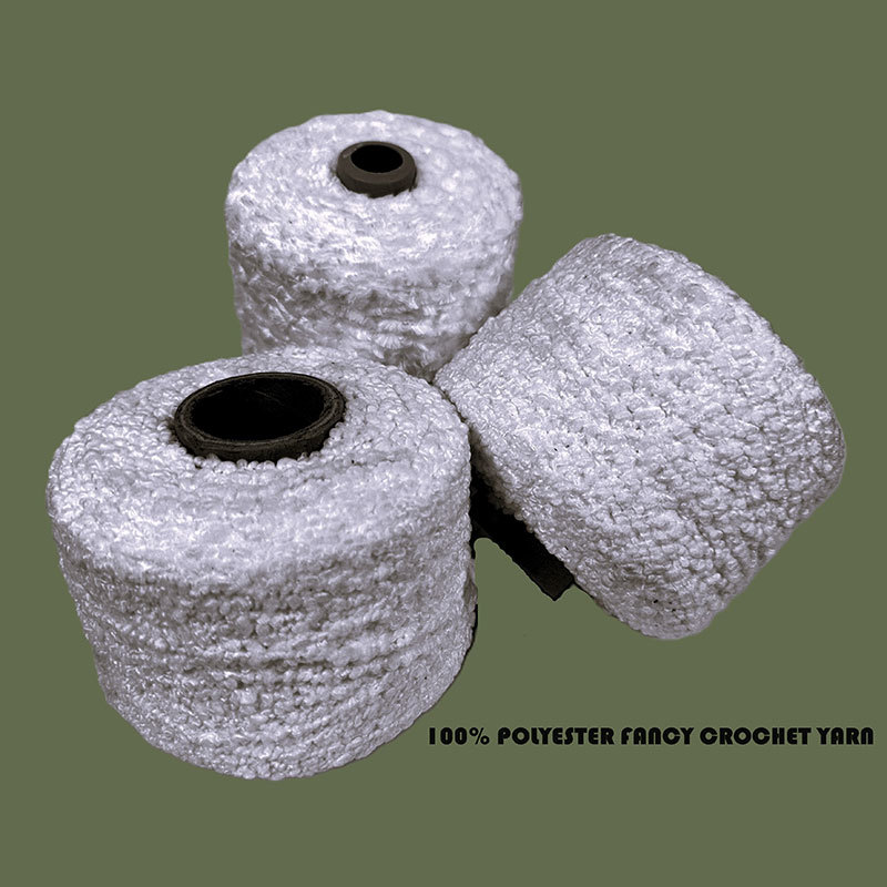 100% POLYESTER FANCY CROCHET YARN