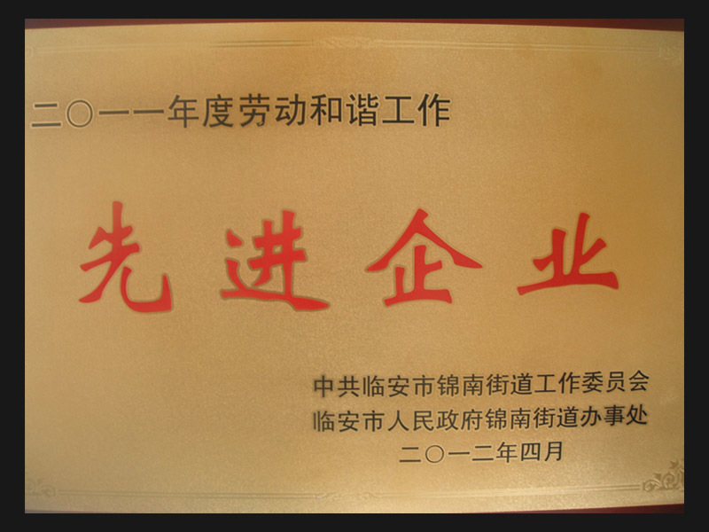 2011年度勞動和諧工作“先進企業(yè)”