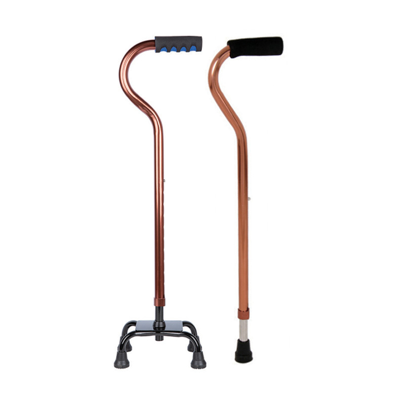 Curved handle 4-feet /single-feetwalking cane JS-G604/JS-G609