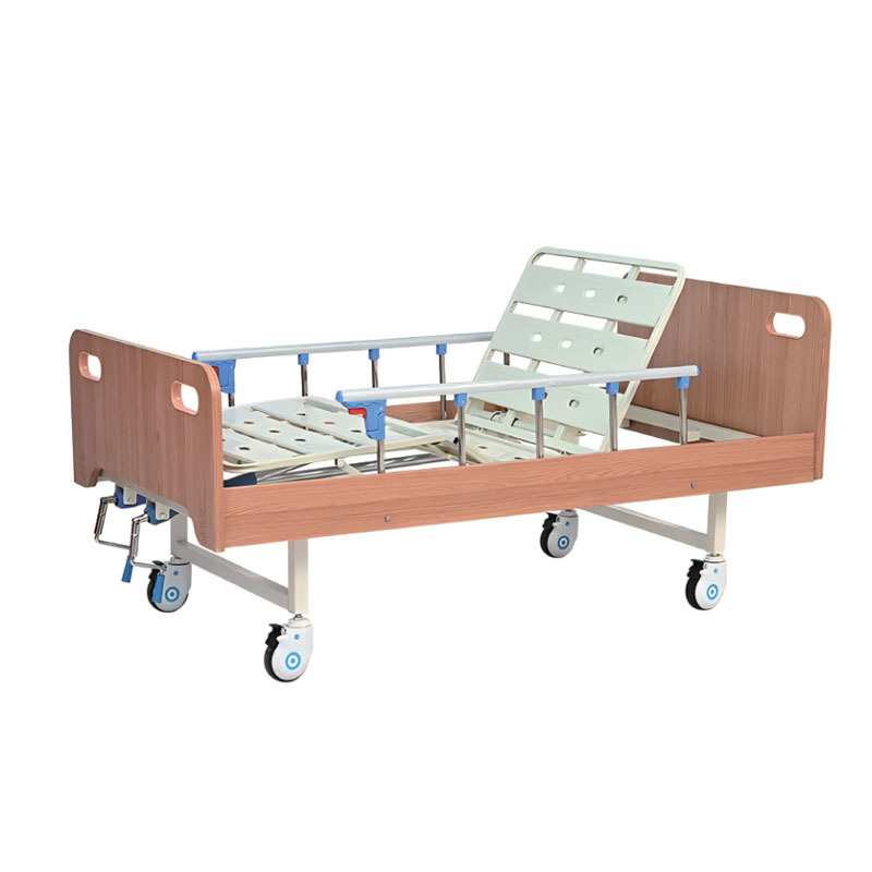 Wooden head board manual 2 cranks hospital bed JSB135A-1
