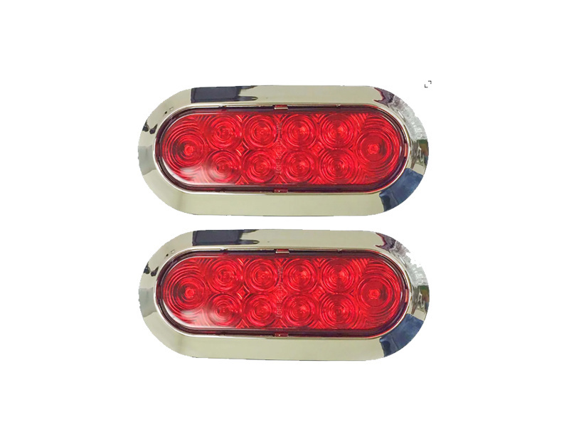 14.2060167 2060168 6'' Oval Light Stop_Turn_Tail - Red